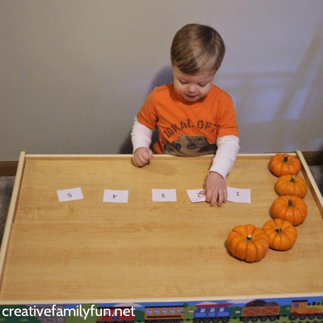 Try some hands-on learning with these fun and simple pumpkin counting activities for toddlers, which help them practice counting and number recognition.