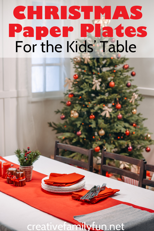 Make your life easier this holiday season when you set a festive table with these adorable and fun Christmas paper plates for the kids' table.