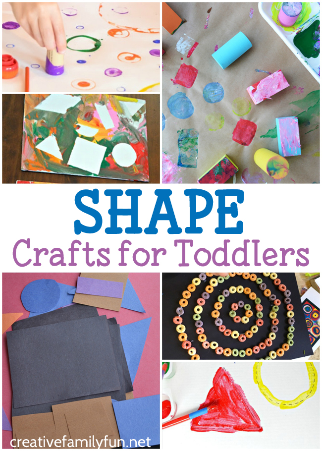 Learn all about shapes with these fun and easy shape crafts for toddlers. Have fun creating and learning about circles, squares, and triangles.