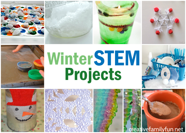 Learn and have fun with all of these winter STEM projects for kids. Explore snow, ice, cold temperatures and more winter fun.