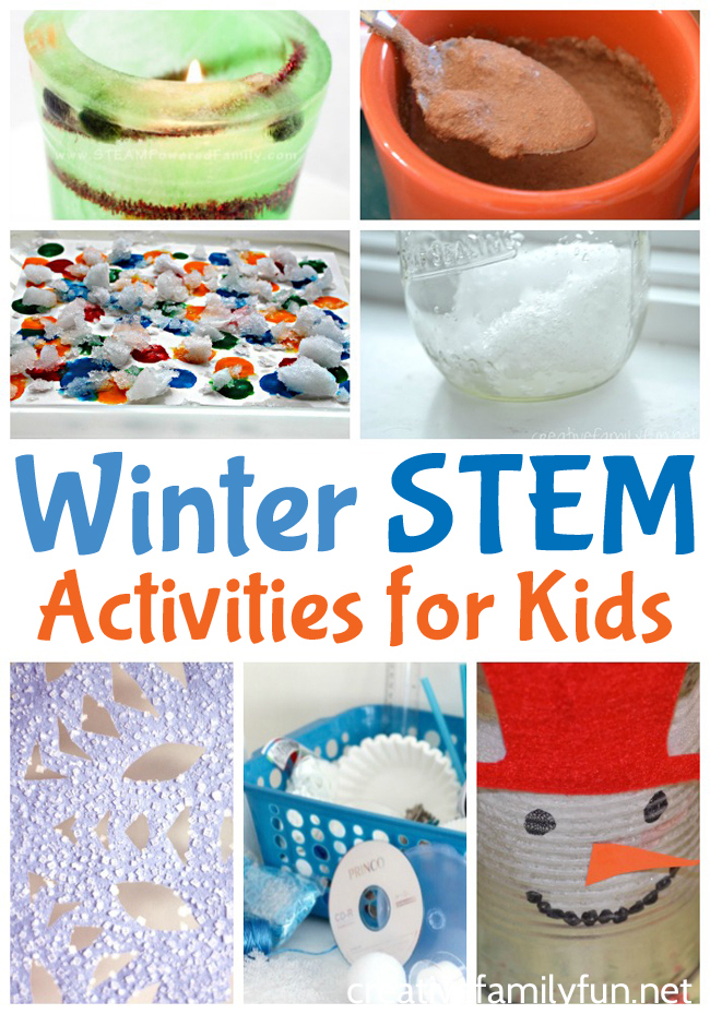 Learn and have fun with all of these winter STEM projects for kids. Explore snow, ice, cold temperatures and more winter fun.