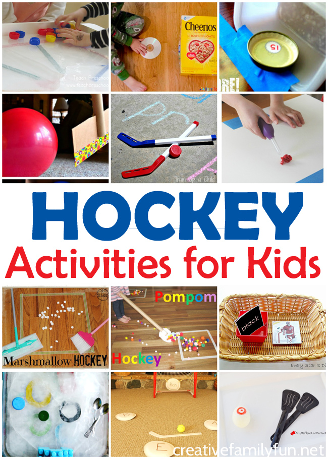 Are your kids crazy about hockey? Here are some great hockey activities that will get them moving, learning, and creating.