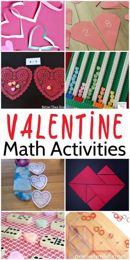 You'll love these fun Valentine math activities that are perfect for school and home. You'll find ideas for grades kindergarten through sixth.