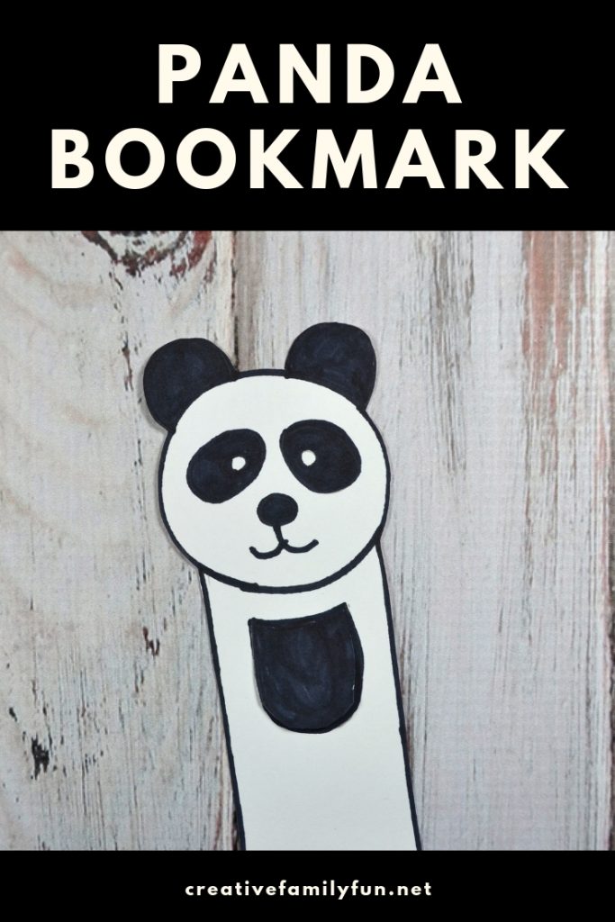 Save your spot in your current book with this easy panda bookmark craft for kids using this simple drawing tutorial and a few supplies.