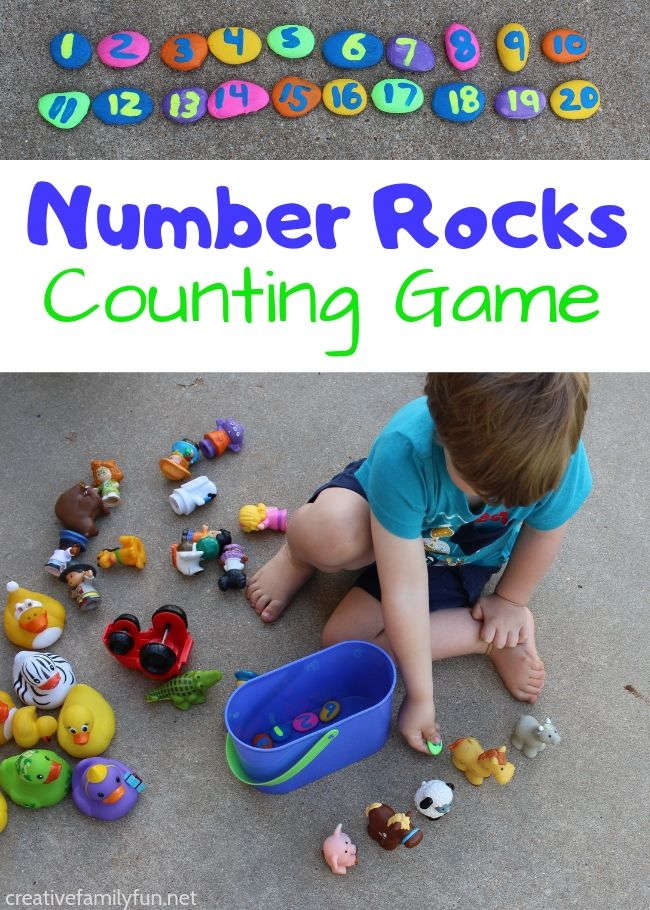 Make a fun set of rainbow number rocks to help your toddler practice counting. Includes DIY instructions and fun counting games to play.
