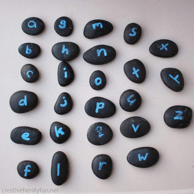 DIY Alphabet Rocks