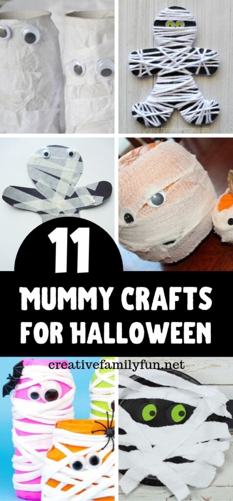 Mummies don't have to be scary, especially when you're making one of these fun mummy crafts for Halloween with your kids. 