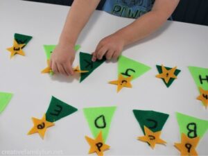 Christmas Tree Alphabet Matching Game for Toddlers - Creative Family Fun